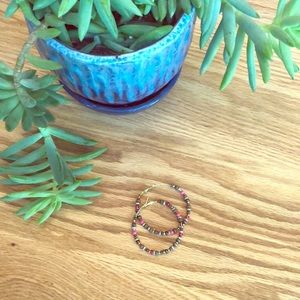 Beaded Hoop Earrings